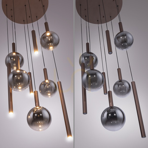 BOWL 2287-23 Braune Pendelleuchte mit 9 LEDs 5 BOWL 2287-23 Braune Pendelleuchte mit 9 LEDs small 5