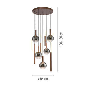 BOWL 2287-23 Braune Pendelleuchte mit 9 LEDs 7 BOWL 2287-23 Braune Pendelleuchte mit 9 LEDs small 7