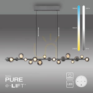 PURE E-POPUP 2558-15 Grau 18xLED-Pendelleuchte small 1