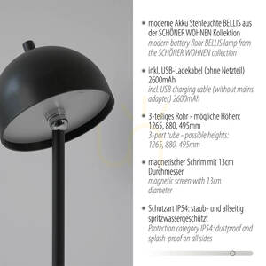 BELLIS 19245-18 Stehlampe, schwarz, 1xLED small 5