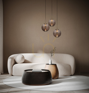 PURE E-Infinity 2222-97 Braun 3xLED-Pendelleuchte small 4
