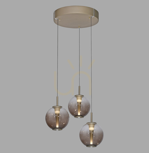 Prüfen PURE E-Infinity 2222-97 Braun 3xLED-Pendelleuchte
