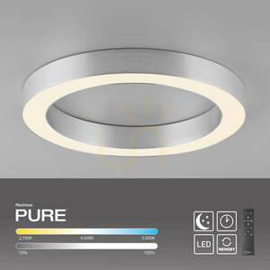 PURE LINES ROUND 6310-95 Deckenleuchte, Silber, 1xLED small 1