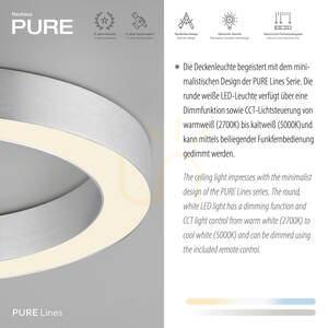 PURE LINES ROUND 6310-95 Deckenleuchte, Silber, 1xLED small 4