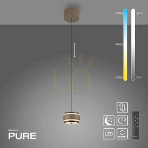 PURE FALLING RINGS 2503-97 Braun 1xLED-Pendelleuchte small 1