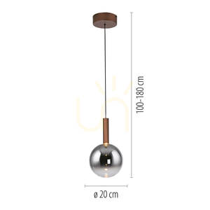 BOWL 2284-23 Pendelleuchte, braun, 1xLED small 7