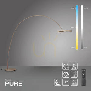 PURE LOOP-BOW 561-97 Stehlampe, braun, 2xLED small 1