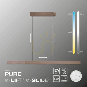 PURE MOTO-RISE 2545-34 Braune 3xLED-Pendelleuchte small 5