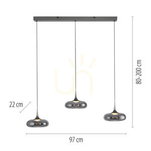 POSH 15693-15 Graue 3xLED-Pendelleuchte small 8