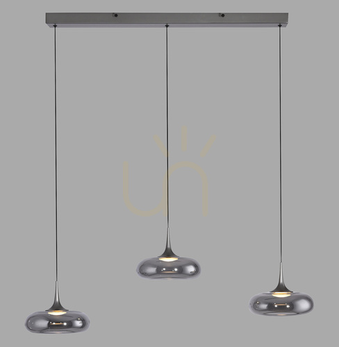 Prüfen POSH 15693-15 Graue 3xLED-Pendelleuchte