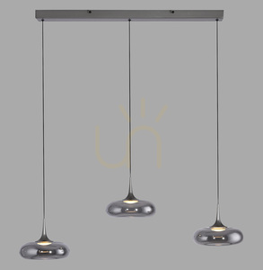 POSH 15693-15 Graue 3xLED-Pendelleuchte small 0