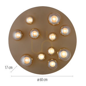PURE POPUP 6588-97 Deckenleuchte, braun, 11 LEDs small 7