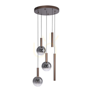BOWL 2285-23 Braune 5xLED-Pendelleuchte small 2
