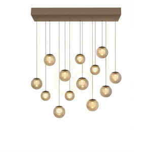 PURE POPUP 2590-97 Braun 13xLED-Pendelleuchte small 2