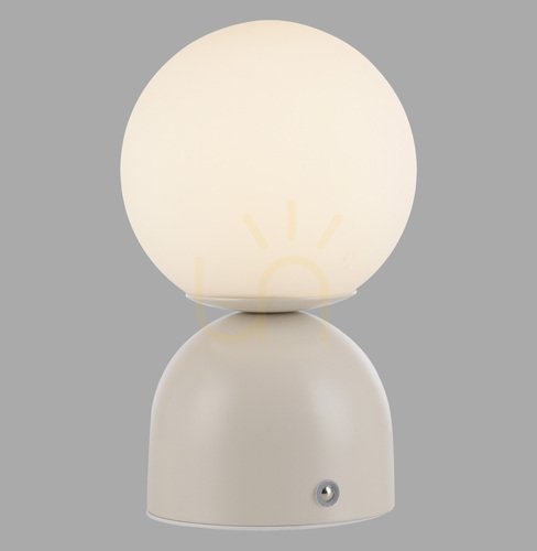 Prüfen RUDI 19218-39 Tischlampe, Beige, 1xLED
