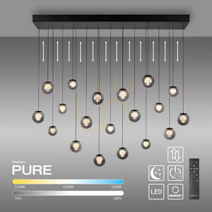PURE POPUP 2589-15 Grau 19xLED-Pendelleuchte small 1