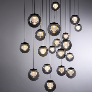PURE POPUP 2589-15 Grau 19xLED-Pendelleuchte small 7