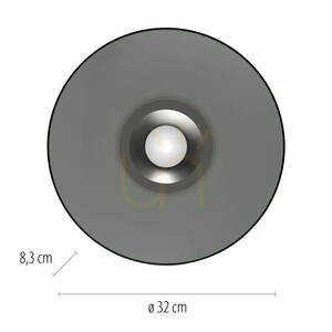 PURE MOON 6094-15 Deckenleuchte, grau, 2xLED small 8
