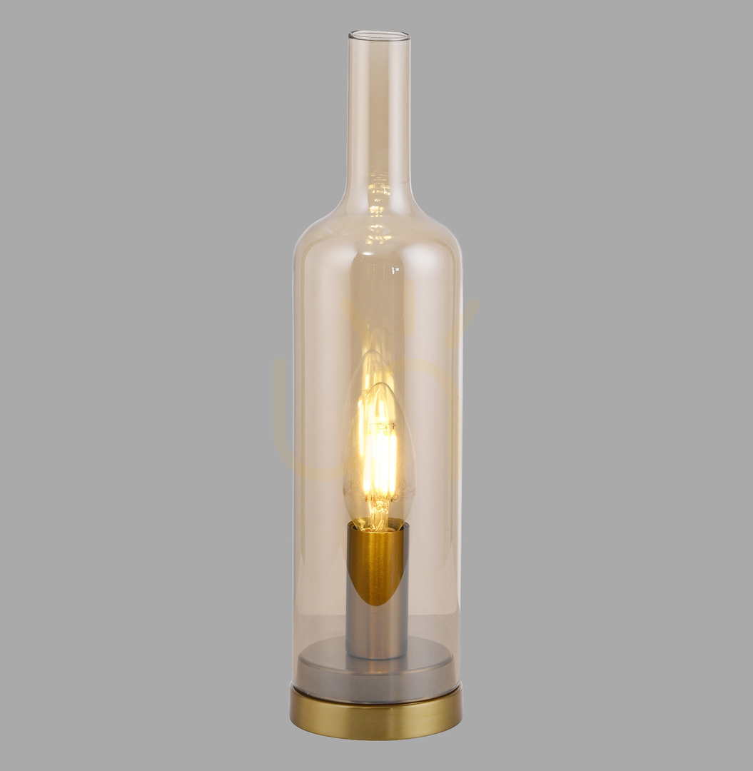 Prüfen BOTTLE14006-27 Tischlampe, Bernstein, 1xE14 BOTTLE14006-27 Tischlampe, Bernstein, 1xE14