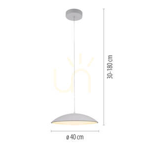 LENTE14606-16 Weiße Pendelleuchte mit 1 LED small 7
