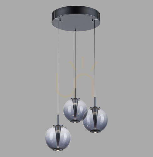 Prüfen PURE E-Infinity 2222-15 Grau 3xLED-Pendelleuchte