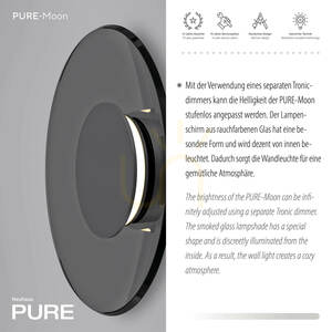 PURE MOON 9594-15 Wandleuchte, grau, 1xLED 4 PURE MOON 9594-15 Wandleuchte, grau, 1xLED small 4