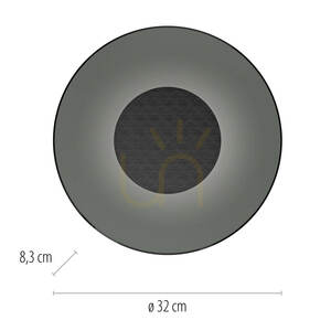 PURE MOON 9594-15 Wandleuchte, grau, 1xLED 8 PURE MOON 9594-15 Wandleuchte, grau, 1xLED small 8
