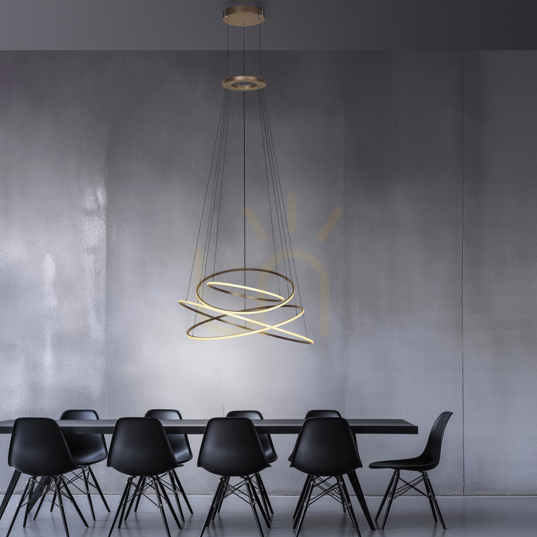 Prüfen PURE E-FLYING RINGS 2566-97 Braun 1xLED-Hängeleuchte PURE E-FLYING RINGS 2566-97 Braun 1xLED-Hängeleuchte