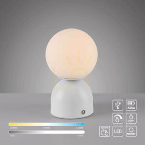 RUDI 19218-16 Tischlampe, Weiß, 1xLED small 1