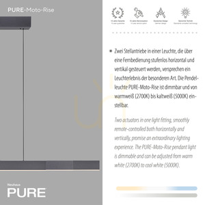 PURE MOTO-RISE 2545-18 Schwarze 3xLED-Pendelleuchte small 4