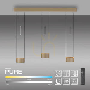PURE CLIPSE 2473-97 Braune 6xLED-Pendelleuchte small 1