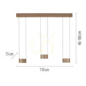 PURE CLIPSE 2473-97 Braune 6xLED-Pendelleuchte small 8