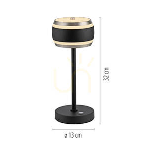 PURE FALLING RINGS 4503-18 Tischlampe, Schwarz, 1xLED small 9