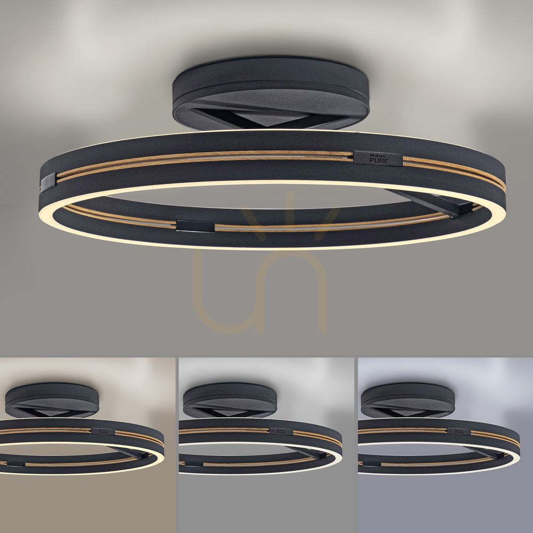Vorschau PURE LOOP 6552-18 Schwarze Deckenleuchte, 2xLED PURE LOOP 6552-18 Schwarze Deckenleuchte, 2xLED