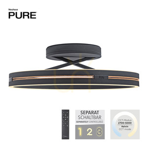 PURE LOOP 6552-18 Schwarze Deckenleuchte, 2xLED 6 PURE LOOP 6552-18 Schwarze Deckenleuchte, 2xLED small 6