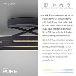 PURE LOOP 6552-18 Schwarze Deckenleuchte, 2xLED 7 PURE LOOP 6552-18 Schwarze Deckenleuchte, 2xLED small 7