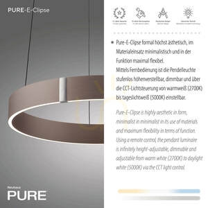 PURE E-CLIPSE 2560-34 Braun 2xLED-Pendelleuchte small 10