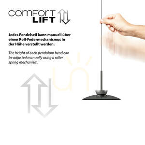 PURE MOON 2193-15 Graue 6xLED-Pendelleuchte small 10