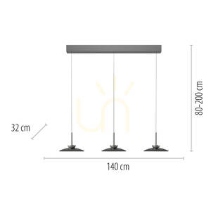 PURE MOON 2193-15 Graue 6xLED-Pendelleuchte small 8