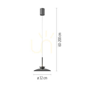 PURE MOON 2191-15 Graue 2xLED-Pendelleuchte small 8