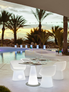 MALLORCA 3246 Weißer Gartenstuhl, 1xLED small 4