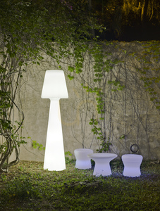 CORFU 3207 Weißer Gartenstuhl, 1xLED small 2