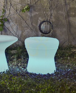 CORFU 3207 Weißer Gartenstuhl, 1xLED small 3