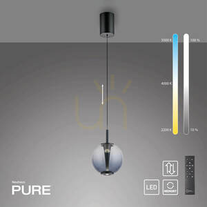 PURE INFINITY 2220-15 Grau 1xLED-Pendelleuchte small 1