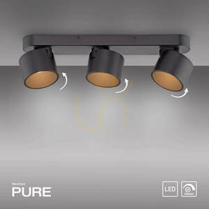 PURE CUP 6227-18 Schwarz 3xLED-Deckenleuchte small 1