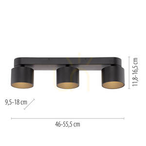 PURE CUP 6227-18 Schwarz 3xLED-Deckenleuchte small 8