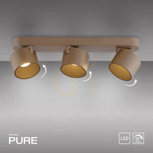 PURE CUP 6227-97 Braun 3xLED-Deckenleuchte small 1