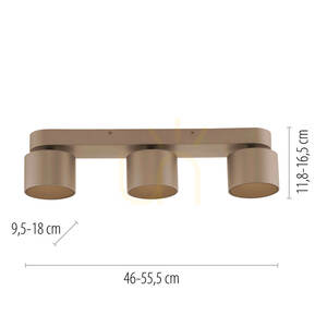 PURE CUP 6227-97 Braun 3xLED-Deckenleuchte small 8