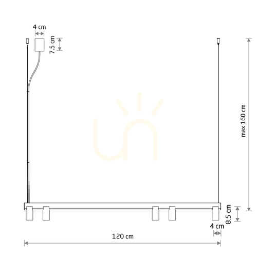 Prüfen FOURTY LINE LED 1200 Pendelleuchte 12422 von Nowodvorski