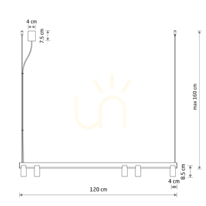 FOURTY LINE LED 1200 Pendelleuchte 12422 von Nowodvorski small 13
